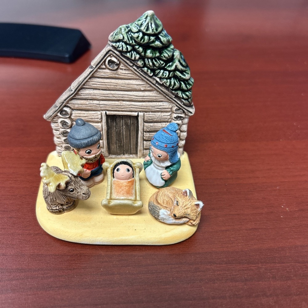 Nativity Scene Handmade Ceramic Figurine Made In Peru Moose Fox 3"